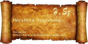 Herzfeld Szalviusz névjegykártya